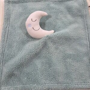 Baby Gear Sage Green Sherpa Moon Security Blanket Lovey Celestial Plush Toy